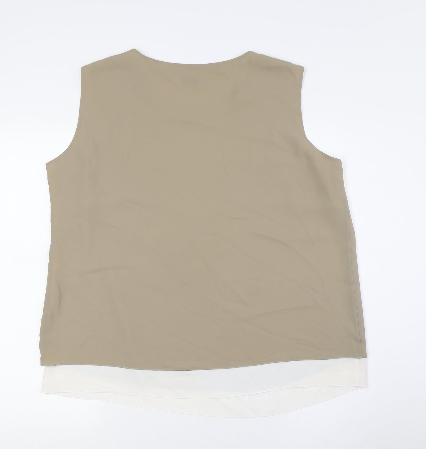 Womens UK Size 16 SOMMERMANN Beige Camisole Button-Up