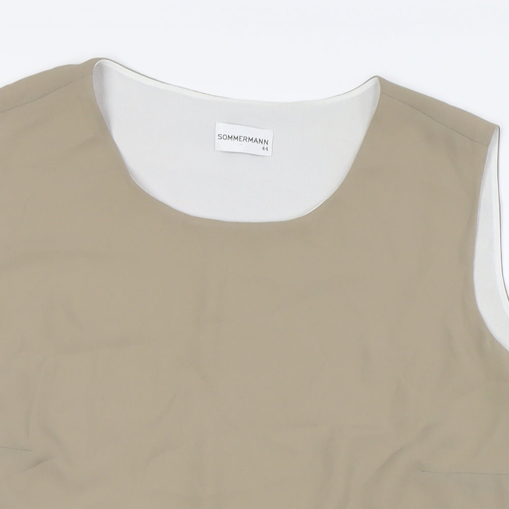 Womens UK Size 16 SOMMERMANN Beige Camisole Button-Up