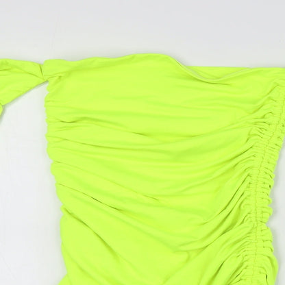 Womens UK Size 8 Oh Polly Yellow Basic Button-Up