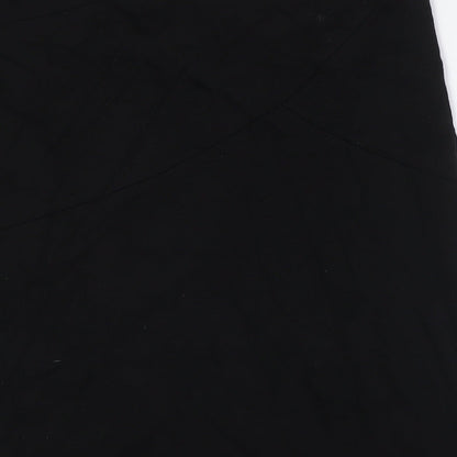 Atelier Gardeur Womens Black Viscose A-Line Skirt Size 12 Zip