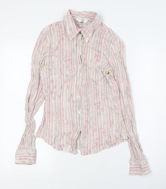 Womens UK Size 12 NEXT Multicoloured Basic Button-Up