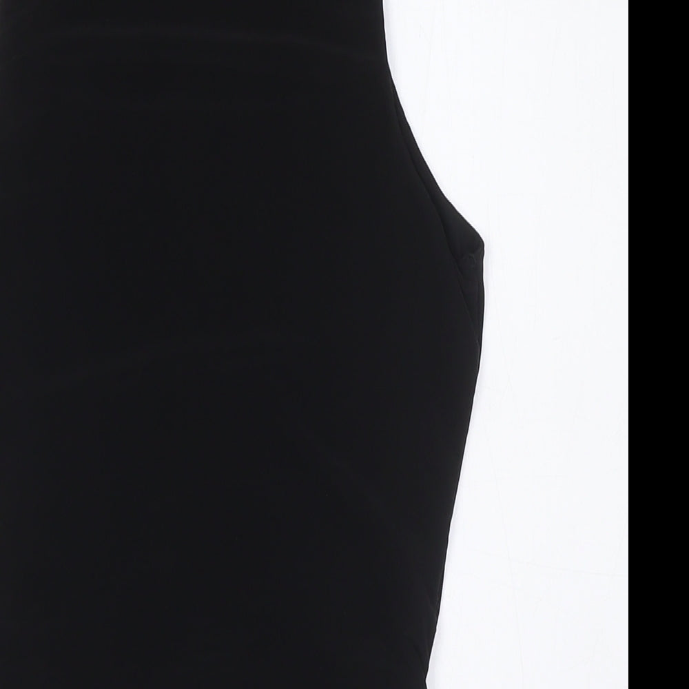 PRETTYLITTLETHING Womens Black Polyester Bodysuit One-Piece Size 8 Snap