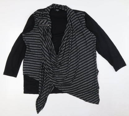 Womens UK Size 2XL Klass Black Basic Button-Up