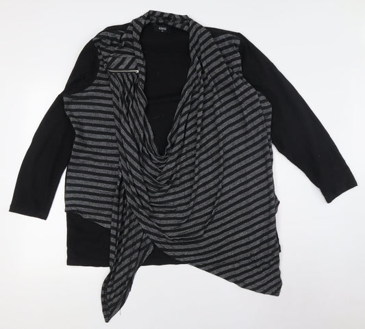 Womens UK Size 2XL Klass Black Basic Button-Up