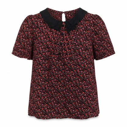 Womens UK Size 8 Topshop Black Basic Button-Up