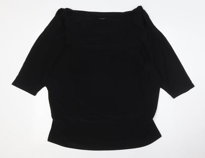 Womens UK Size XL For Cynthia Black Basic Button-Up