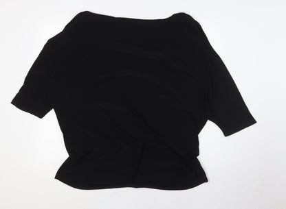 Womens UK Size XL For Cynthia Black Basic Button-Up