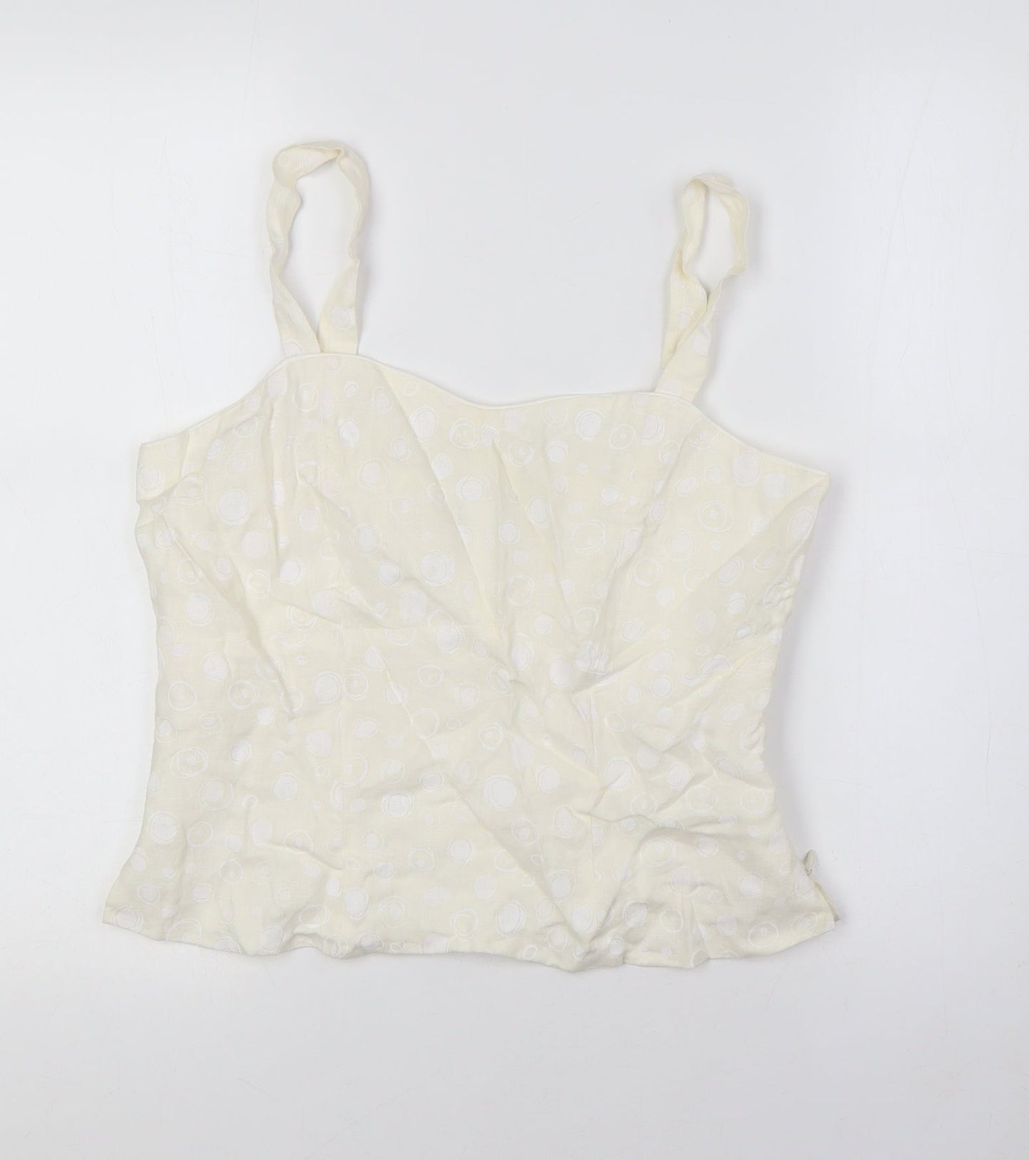 Womens UK Size 12 Kaliko Ivory Camisole Button-Up