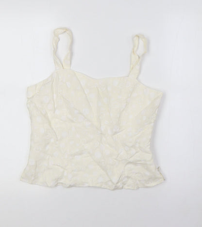 Womens UK Size 12 Kaliko Ivory Camisole Button-Up