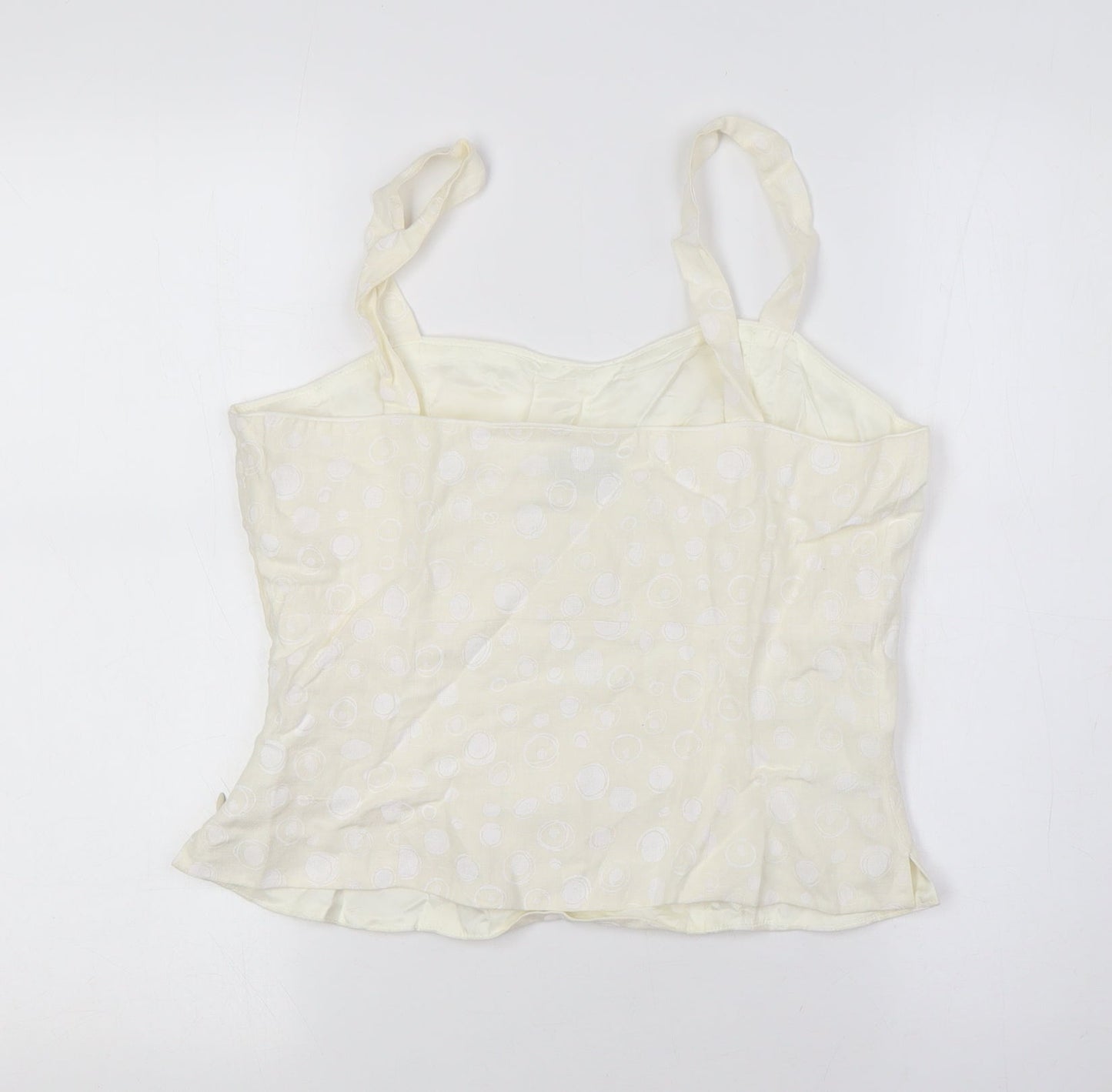 Womens UK Size 12 Kaliko Ivory Camisole Button-Up
