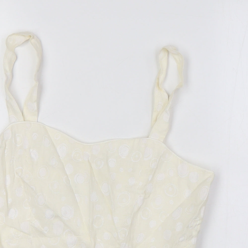 Womens UK Size 12 Kaliko Ivory Camisole Button-Up