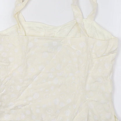 Womens UK Size 12 Kaliko Ivory Camisole Button-Up