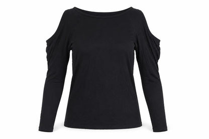Womens UK Size S Sisley Black Basic T-Shirt