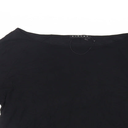 Womens UK Size S Sisley Black Basic T-Shirt