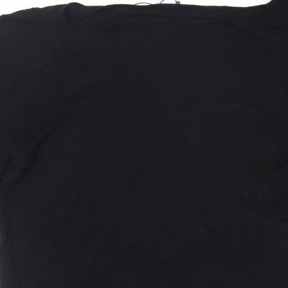 Womens UK Size S Sisley Black Basic T-Shirt