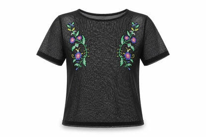 Womens UK Size S Zara Black Basic T-Shirt