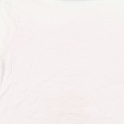 Betty Jackson Black Womens White Polyester Basic T-Shirt Size 12 Boat Neck