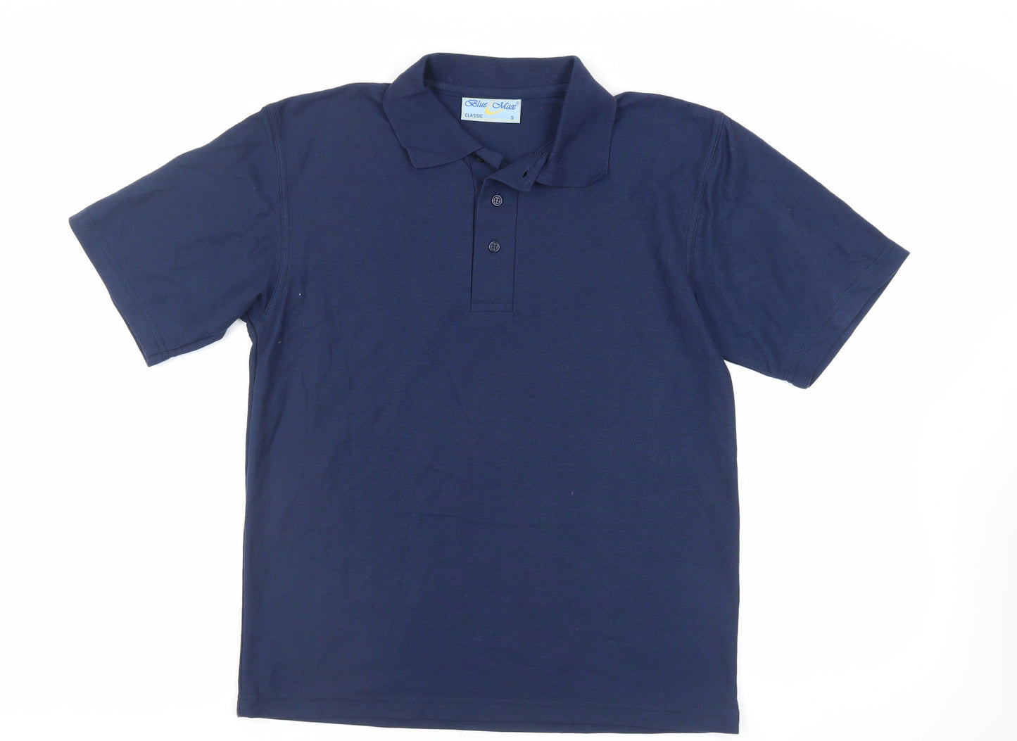 Mens UK Size S Blue Max Polyester Polo Shirt
