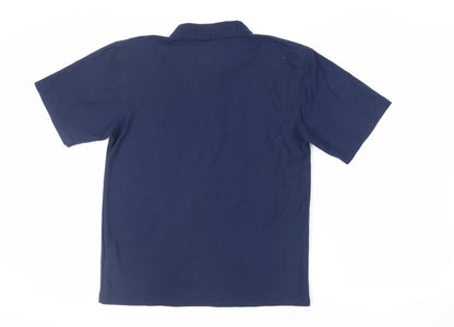 Mens UK Size S Blue Max Polyester Polo Shirt