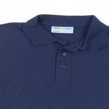 Mens UK Size S Blue Max Polyester Polo Shirt
