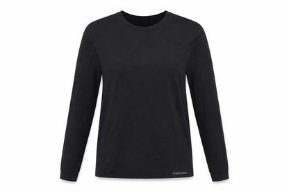 Organic Basics Womens Black Nylon Basic T-Shirt Size XL Crew Neck Pullover - Gym Workout Running