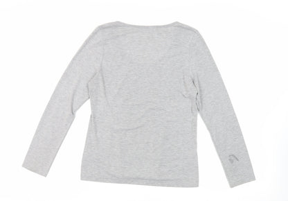 Womens UK Size 12 Marks and Spencer Grey Basic T-Shirt