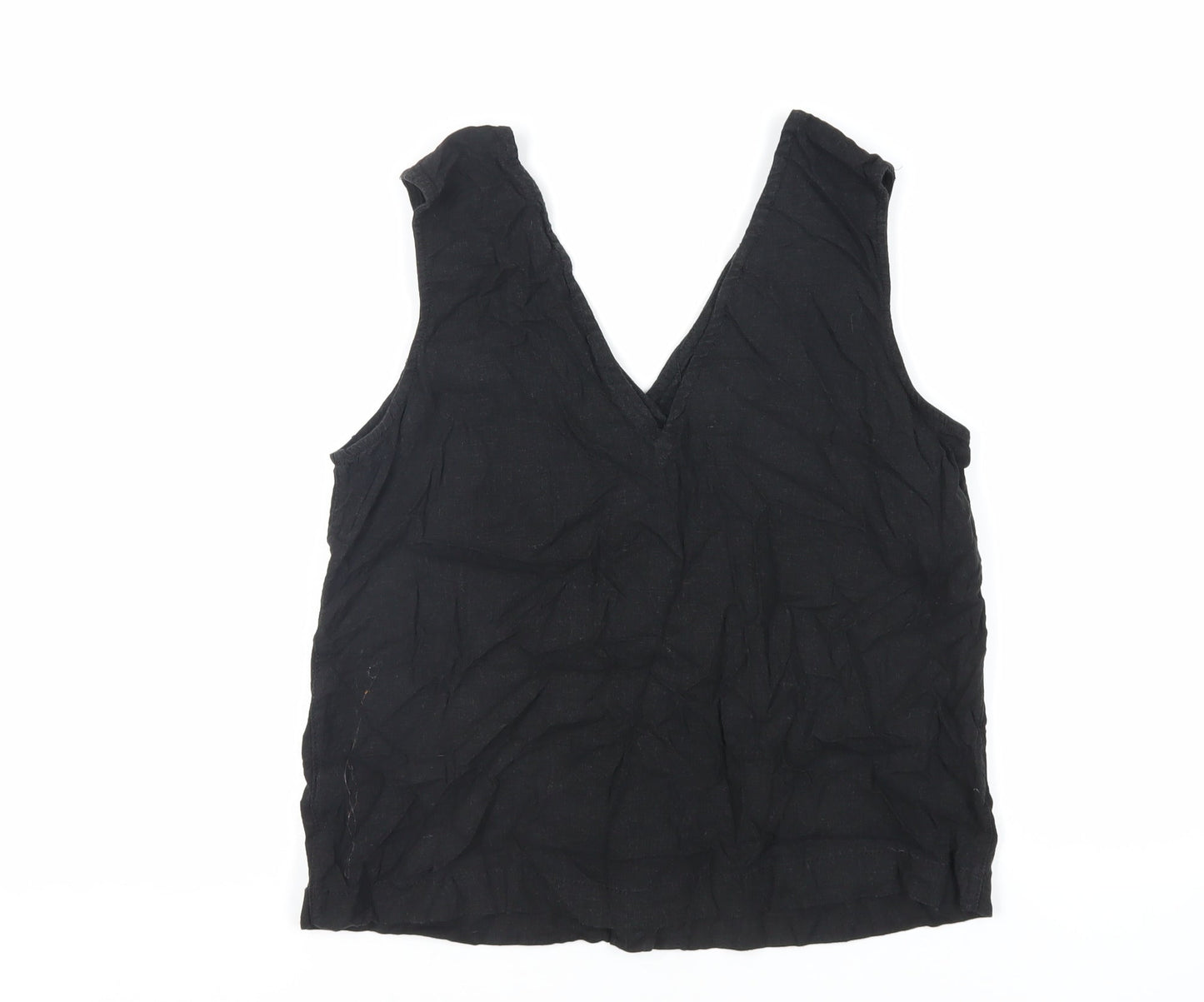 Womens UK Size 12 NEXT Black Basic Button-Up