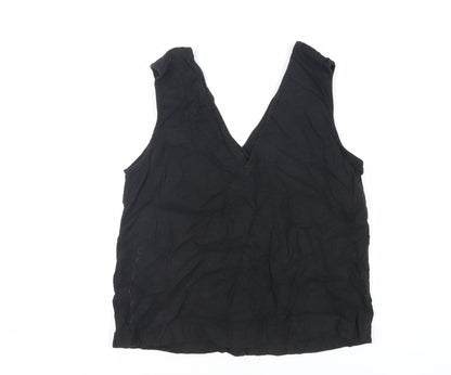 Womens UK Size 12 NEXT Black Basic Button-Up