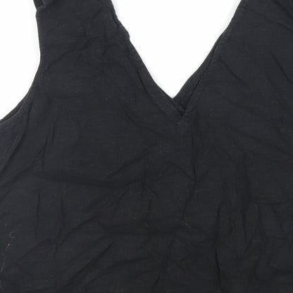 Womens UK Size 12 NEXT Black Basic Button-Up
