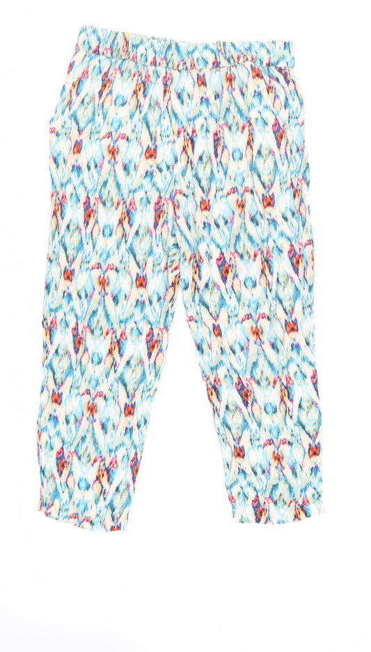 Womens UK Size L Zara Regular Fit  Multicoloured Trousers