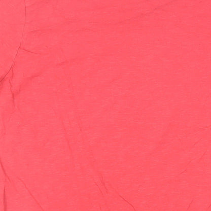 Springfield Mens Red Cotton T-Shirt Size S Crew Neck - California