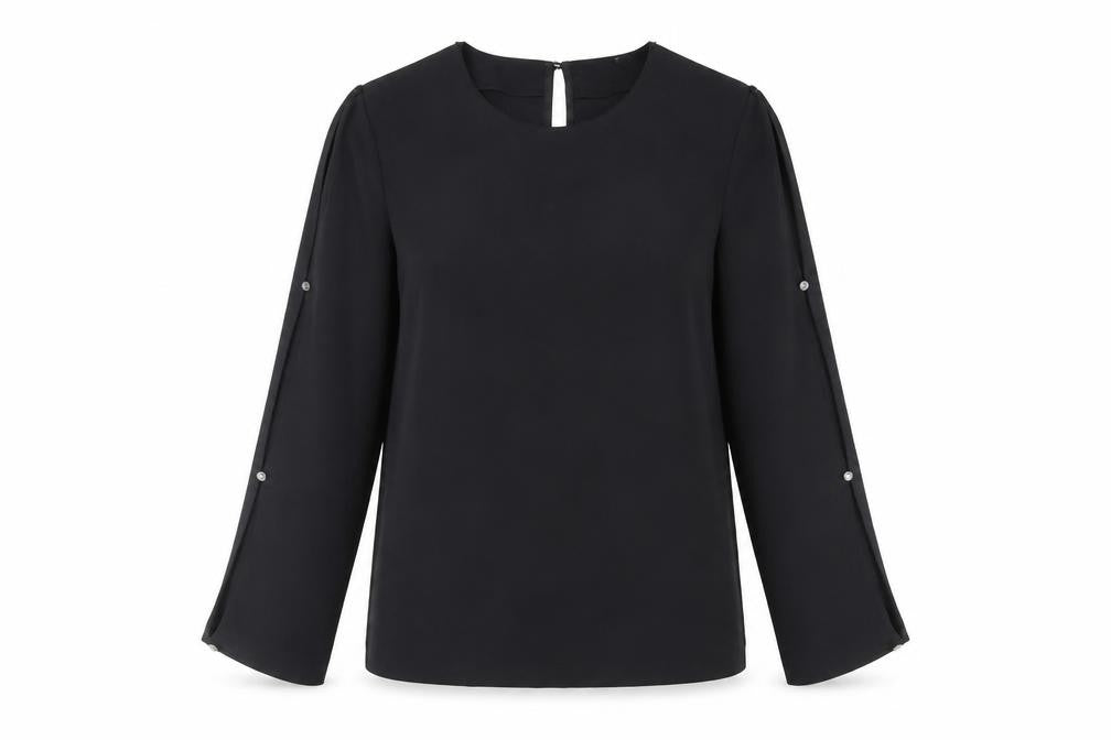 Womens UK Size 10 Warehouse Black Basic Blouse