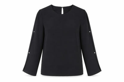 Womens UK Size 10 Warehouse Black Basic Blouse