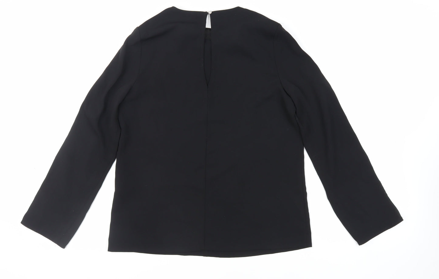 Womens UK Size 10 Warehouse Black Basic Blouse
