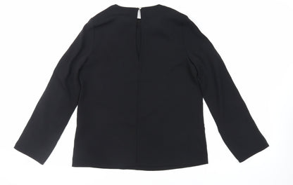 Womens UK Size 10 Warehouse Black Basic Blouse