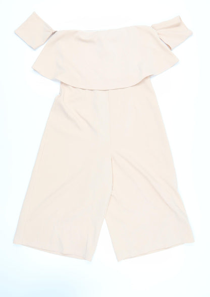 Missguided Womens Pink Polyester Jumpsuit One-Piece Size 10 L20 in