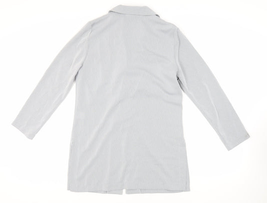 First Avenue Womens Grey Jacket Blazer Size 12 Button - Unlined