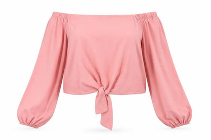 Womens UK Size 8 New Look Pink Cropped Blouse