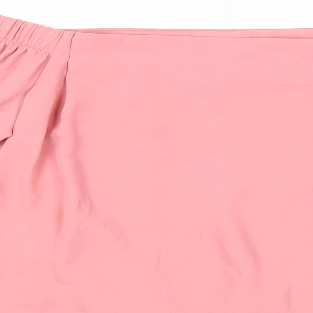Womens UK Size 8 New Look Pink Cropped Blouse