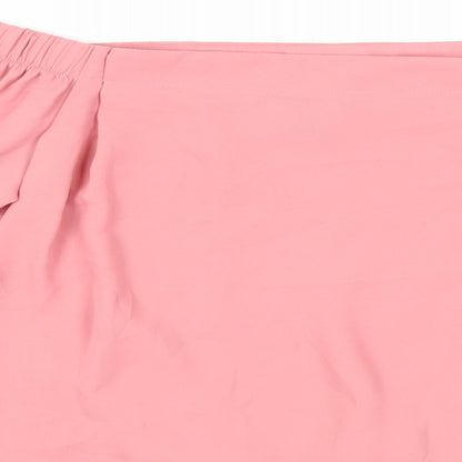 Womens UK Size 8 New Look Pink Cropped Blouse