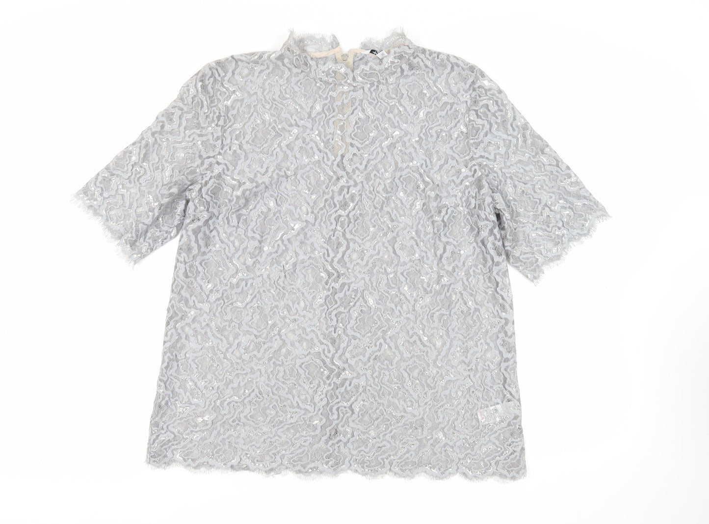 Womens UK Size 16 NEXT Grey Basic Blouse