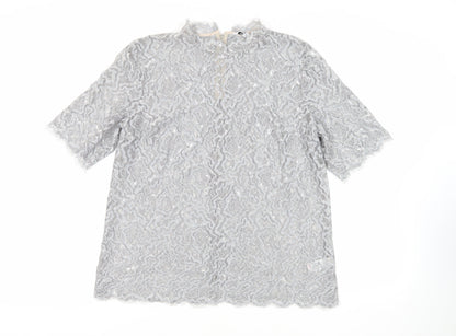 Womens UK Size 16 NEXT Grey Basic Blouse