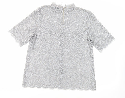 Womens UK Size 16 NEXT Grey Basic Blouse
