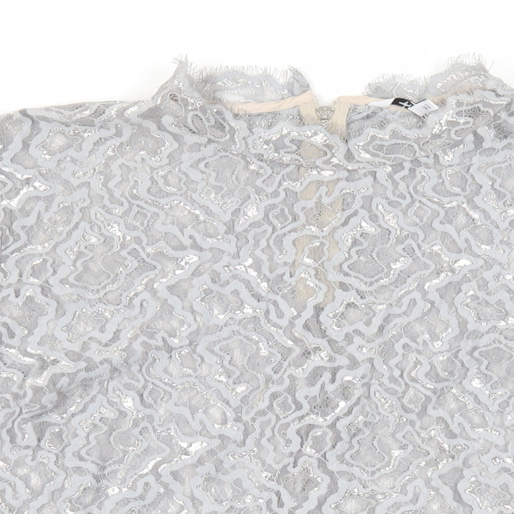 Womens UK Size 16 NEXT Grey Basic Blouse