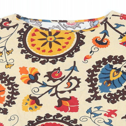 Womens UK Size L Emery Rose Beige Basic Blouse