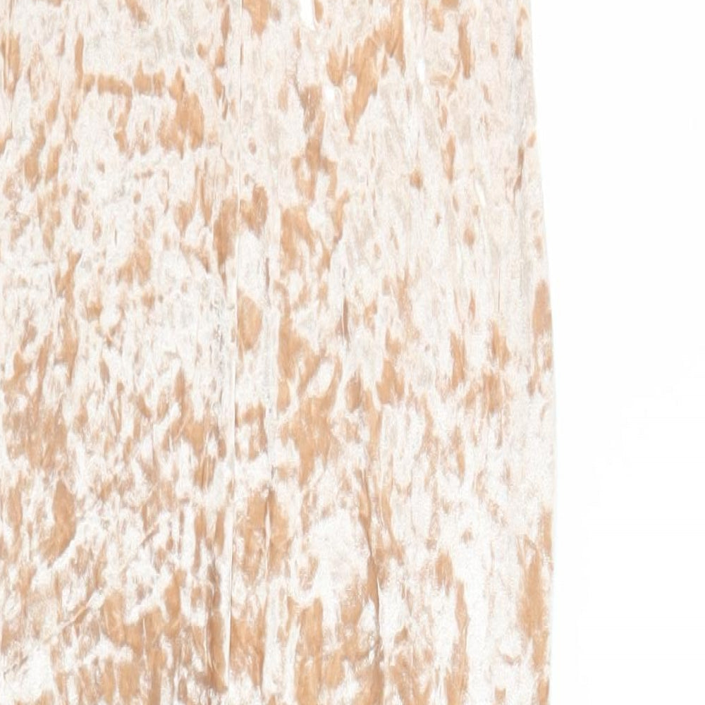 FOREVER 21 Womens Beige Polyester Pencil Dress Size M Off the Shoulder Pullover - Strapless