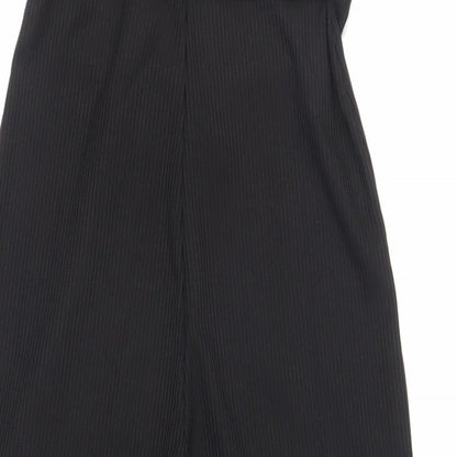 Miss Selfridge Womens Black Polyester Jumpsuit One-Piece Size 4 L20 in Pullover - Belted