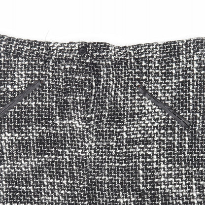 Roberto Celli Womens Black Acrylic Straight & Pencil Skirt Size 16 Zip
