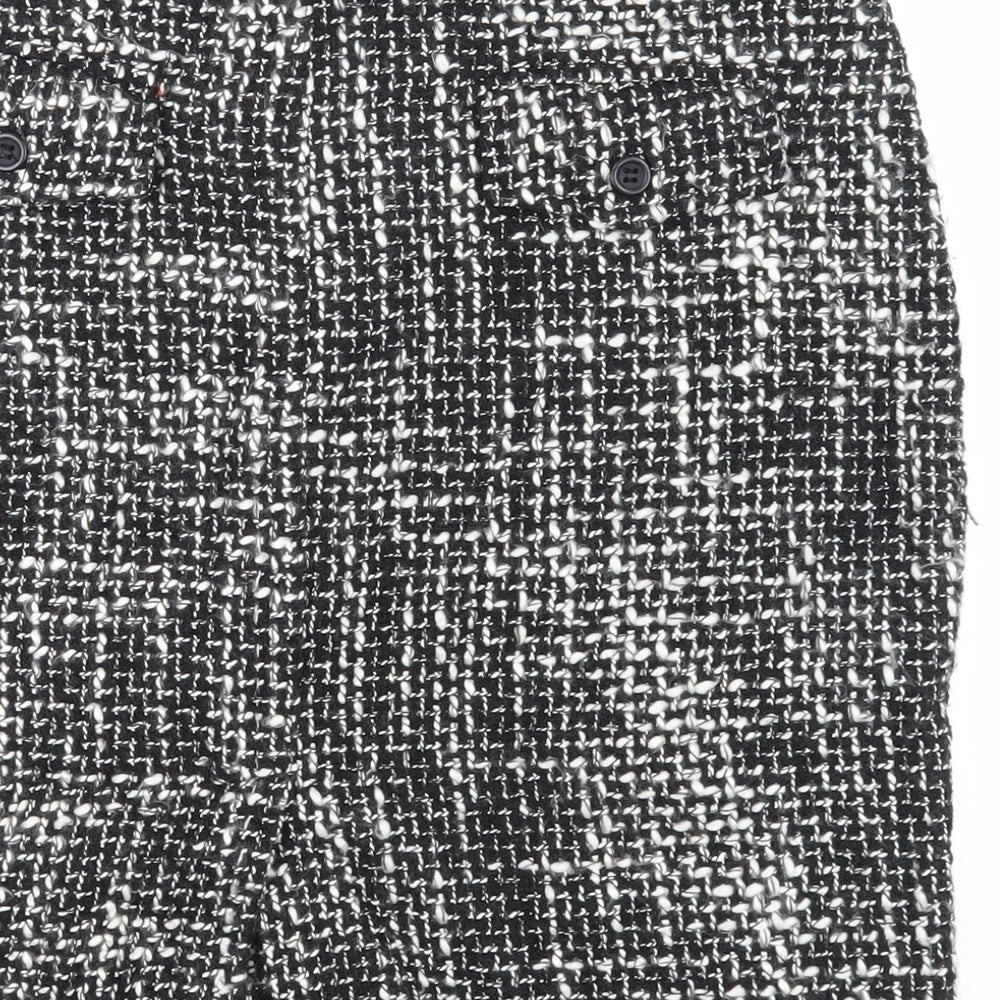 Roberto Celli Womens Black Acrylic Straight & Pencil Skirt Size 16 Zip