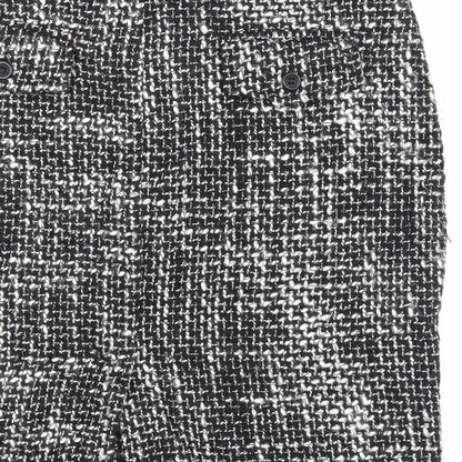 Roberto Celli Womens Black Acrylic Straight & Pencil Skirt Size 16 Zip